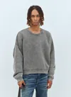 Acne Studios Man Black Sweatshirts In Grey