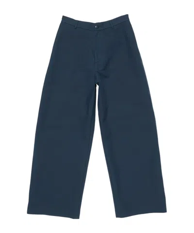 Acne Studios Logo-patch Trousers In Blue