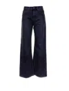 Acne Studios Logo Patch Wide-leg Jeans In Black