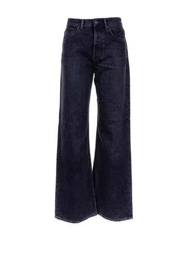 Acne Studios Logo Patch Wide-leg Jeans