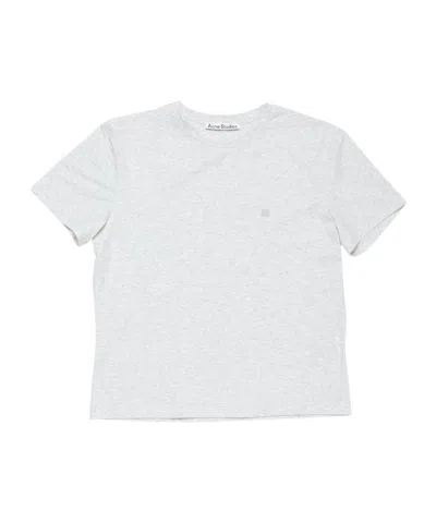 Acne Studios Logo-plaque Short-sleeve T-shirt In Gray