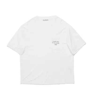Acne Studios Logo Pocket T-shirt In White