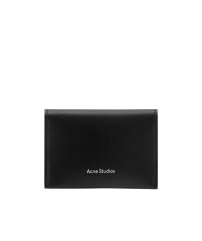 Acne Studios Logo-print Bifold Cardholder In Black