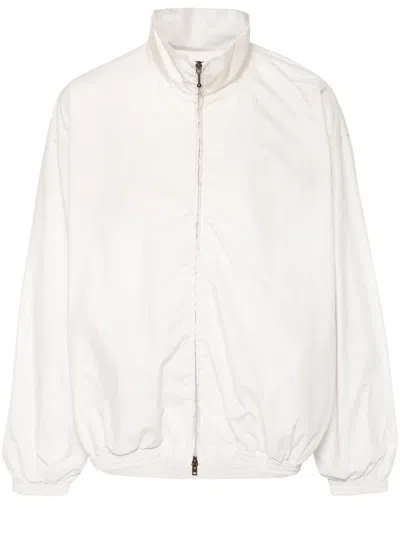 Acne Studios Logo-print Bomber Jacket In Neutrals