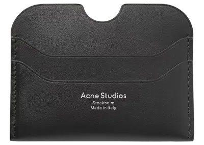 Pre-owned Acne Studios Logo Print Cardholder In Black