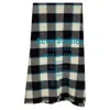 Acne Studios Logo-print Checked Scarf In Black And White Wool In Multi