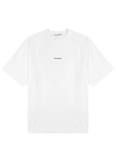 Acne Studios Logo-print Cotton T-shirt In White