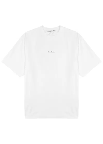 Acne Studios Exford U Logo-print Organic Cotton-jersey T-shirt In White