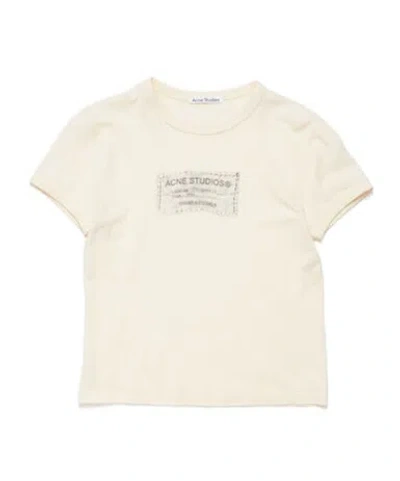 Acne Studios Printed Cotton-jersey T-shirt In Light Peach