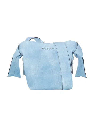 Acne Studios Musubi Mini Shoulder Bag In Light Blue