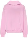 Acne Studios Logo-print Distressed Hoodie In Pink