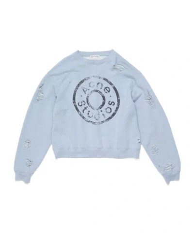 ACNE STUDIOS ACNE STUDIOS DISTRESSED LOGO PRINTED SWEATSHIRT
