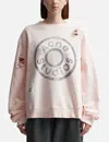 Acne Studios Button Logo Sweatshirt Faded Pink In Pink