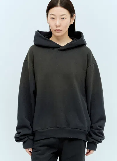 Acne Studios Logo Print Hooded Sweatshirt In Black