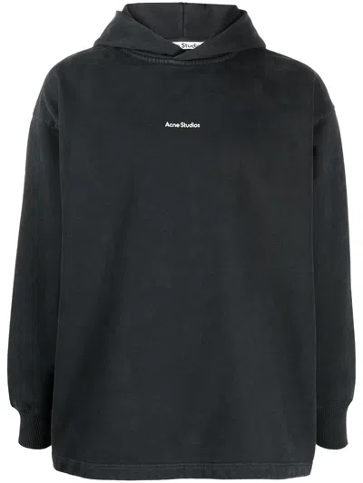 Acne Studios Sweatshirt À Capuche In Black