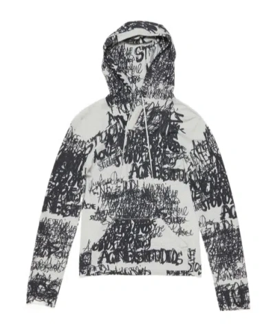 Acne Studios Logo-print Hoodie In Black