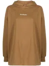 Acne Studios Logo-print Hoodie In Dgy Mud Beige