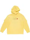Acne Studios Logo Print Hoodie In Yellow
