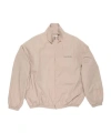 Acne Studios Logo Cotton Blouson Jacket In Brown