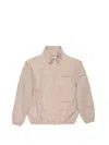 Acne Studios Logo Cotton Blouson Jacket In Brown