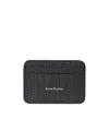 Acne Studios Logo-print Leather Cardholder In Black