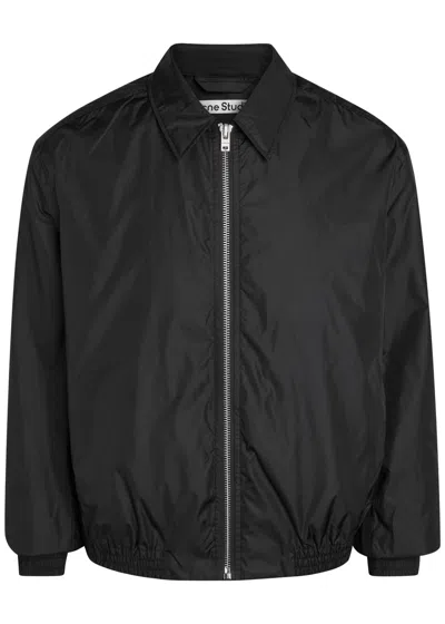 Acne Studios Logo-print Nylon Jacket In Black