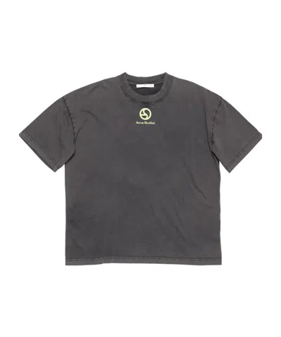Acne Studios Logo-print Organic Cotton T-shirt In Black
