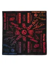 Acne Studios Logo-print Silk Scarf In Black