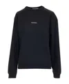 Acne Studios Black Cotton Jersey Crewneck Sweatshirt Women In Black
