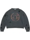 Acne Studios Sweater Printed Logo In Grey