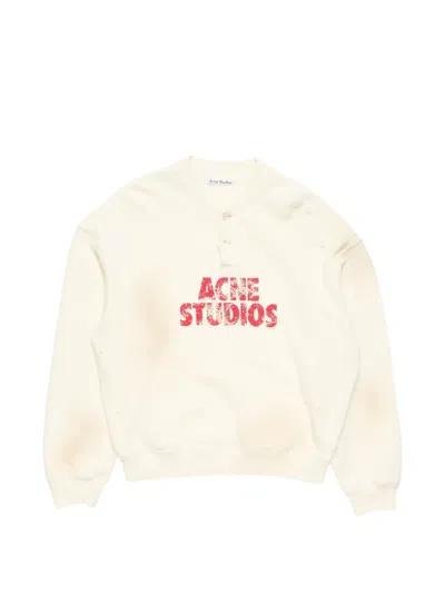 Acne Studios Logo-print Sweatshirt In Neutral
