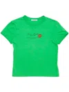 Acne Studios Logo T-shirt In Bcd Bright Green