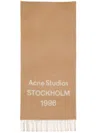 Acne Studios Logo Jacquard Scarf In Nude