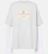 Acne Studios Edra Double U Layered Cotton Shirt In Grey