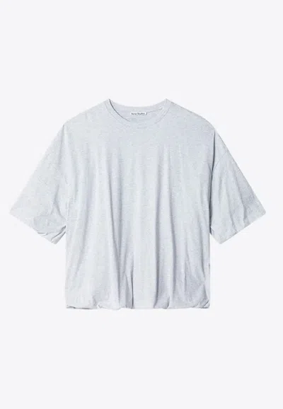Acne Studios Logo-printed Crewneck T-shirt In Gray