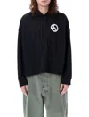 Acne Studios Logo Printed Drawstring Hoodie In Black