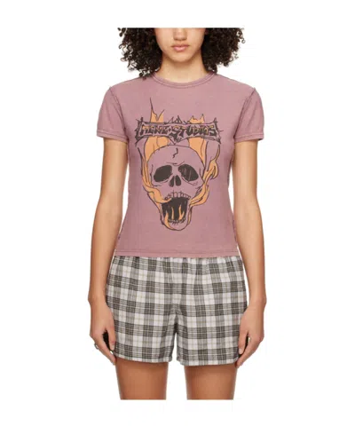 Acne Studios Logo Printed T-shirt In Pink