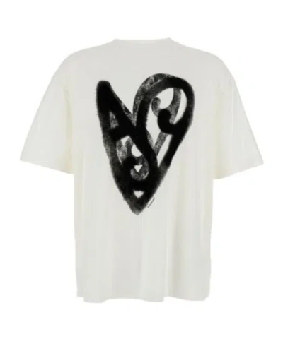 Acne Studios Printed T-shirt In White