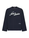 Acne Studios Logo Relaxed Fit T-shirt In Blue