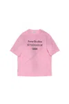 Acne Studios Logo T-shirt In Cotton Candy Pink