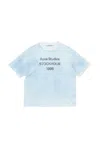 Acne Studios Logo T-shirt - Relaxed Fit In Dusty Blue