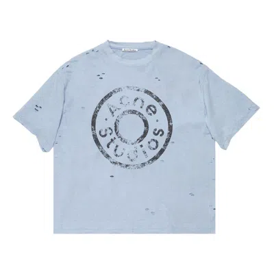 Pre-owned Acne Studios Logo Relaxed Fit T-shirt 'ice Blue' | Men's Size S