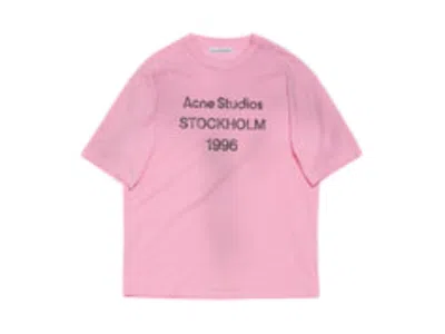 Pre-owned Acne Studios Logo Relaxed Fit T-shirt In Pink