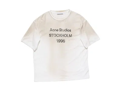 Pre-owned Acne Studios Logo Relaxed Fit T-shirt In Wonder Quartz
