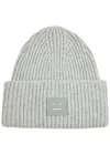 Acne Studios Pansy Ribbed-knit Wool Beanie In Light Grey