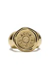 Acne Studios Logo Ring In Gold