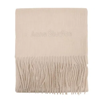 Acne Studios Logo Scarf In Pattern