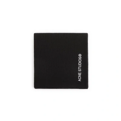 Acne Studios Logo Scarf In Black