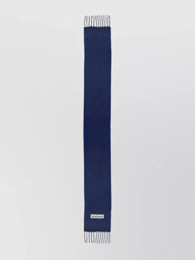 Acne Studios Logo Scarf Featuring Fringed Edges