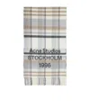 Acne Studios 1996 Fringed Checked Wool Scarf In Gray